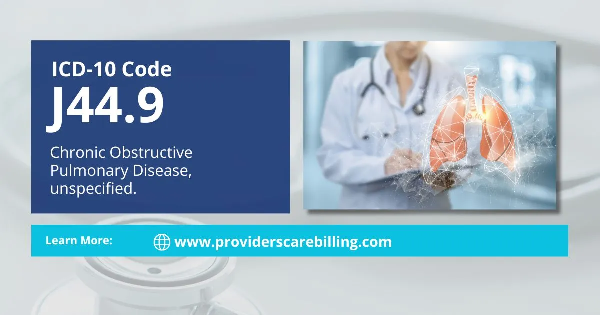 ICD-10 Code J44.9 for COPD