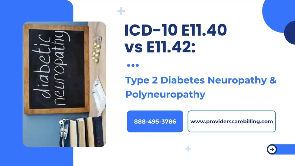 ICD-10 E11.40 vs E11.42 Type 2 Diabetes Neuropathy & Polyneuropathy