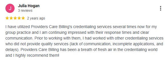 dr julia feedback about providers care billing llc