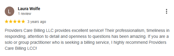 dr laura feedback for providers care billing llc