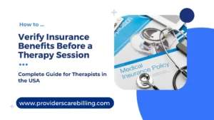 How to Verify Insurance Benefits Before a Therapy Session (Complete Guide for Therapists in the USA)