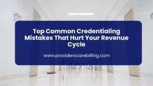 Top Common Credentialing Mistakes That Hurt Your Revenue Cycle