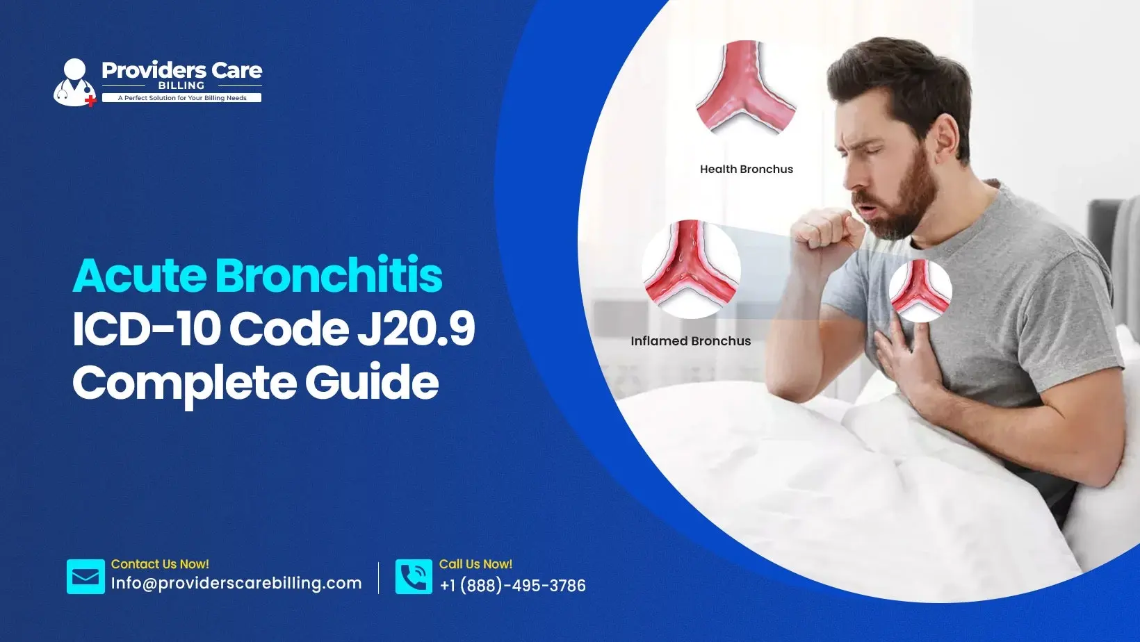 Acute Bronchitis ICD-10 Code J20.9 medical coding and billing guide illustration