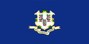 Connecticut state flag representing medical billing and coding services.