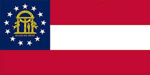 Georgia state flag representing medical billing and claims management services.