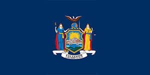 New York state flag representing medical billing and revenue cycle services.