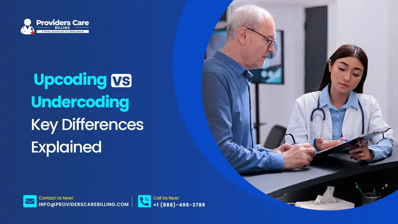 Upcoding vs Undercoding in medical billing showing coding errors, compliance risks, and reimbursement impact